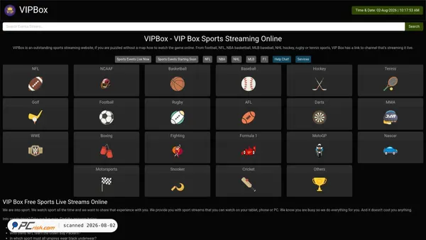 vipbox.lc screenshot
