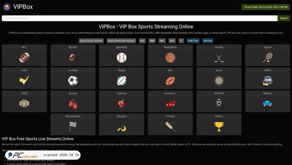 vipbox.lc screenshot