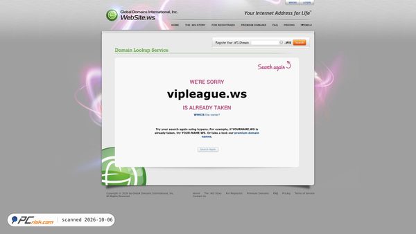 Captura de ecrã de vipleague.ws