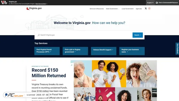 virginia.gov screenshot