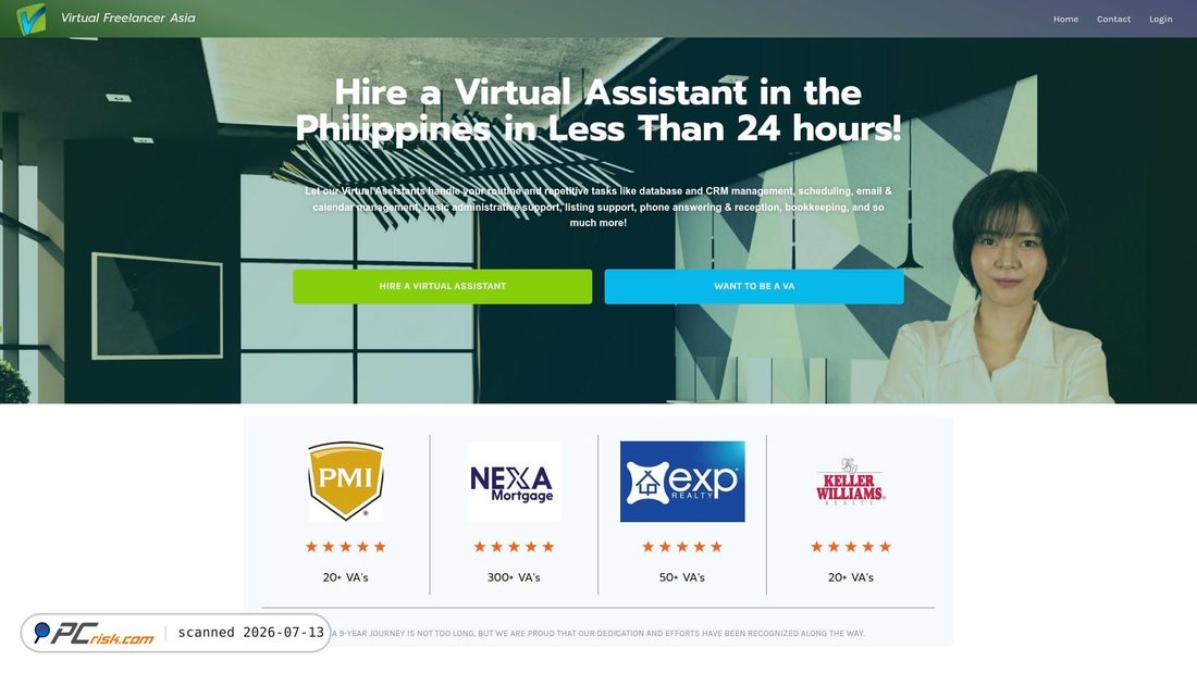 Screenshot of virtualfreelancerasia.com