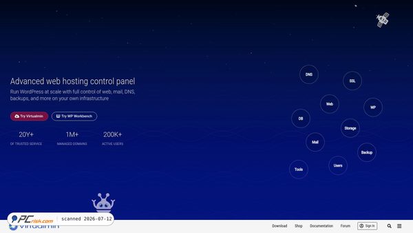 virtualmin.com screenshot