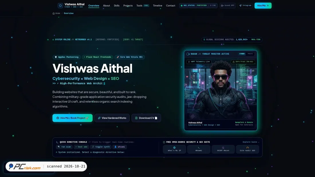 Captura de pantalla de vishwasaithal.ai.studio