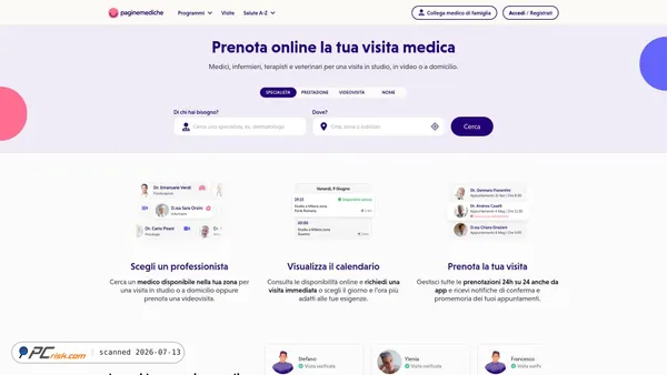 visitami.paginemediche.it screenshot