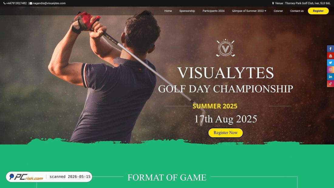 Screenshot of visualytesgolfchampionship.com