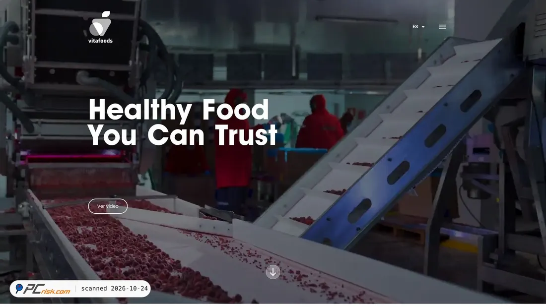 Screenshot of vitafoods.com