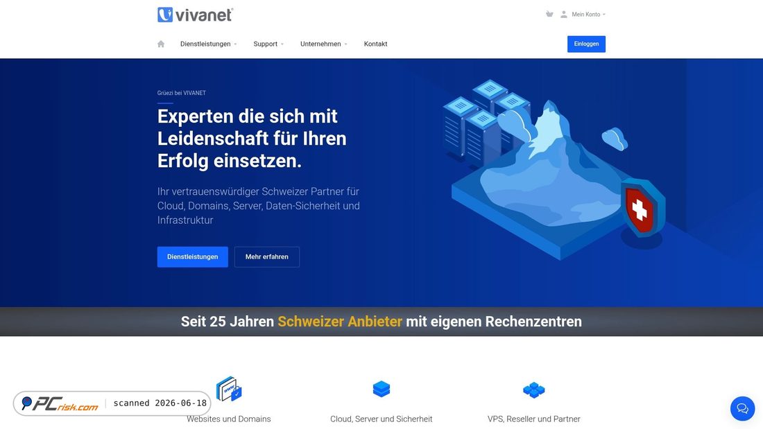 Screenshot of vivanet.ch