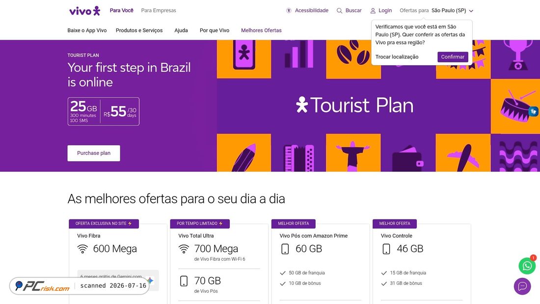 Screenshot of vivo.com.br