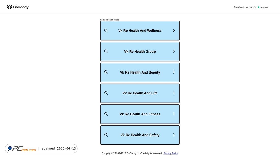 Screenshot of vkrehealth.in