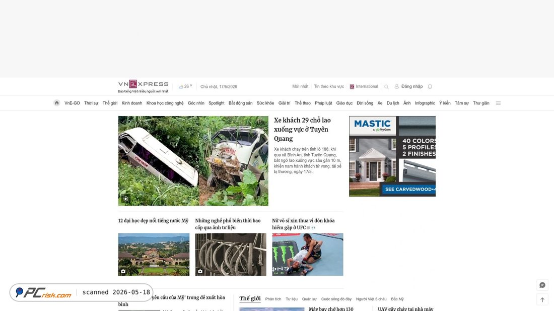 Screenshot di vnexpress.net