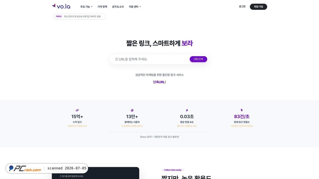 Screenshot of vo.la