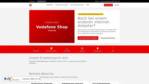 Captura de vodafone-schleswig.de
