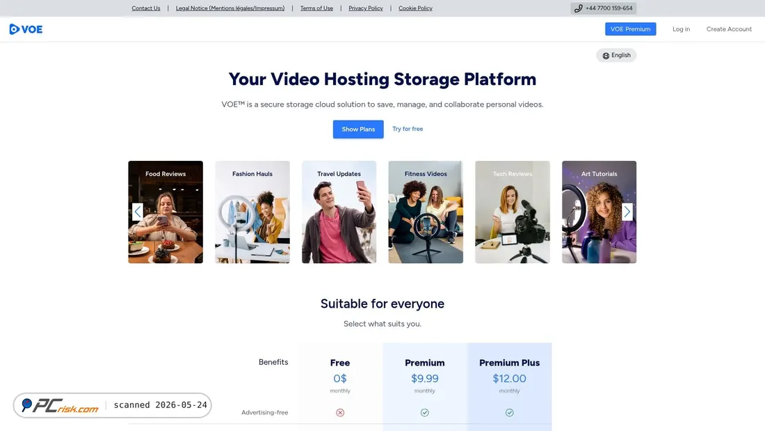 Screenshot of voe.sx