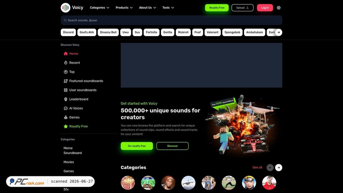 Screenshot of voicy.network