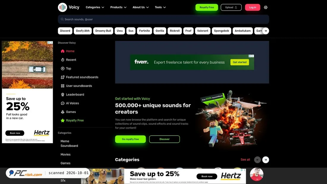 Screenshot of voicy.network