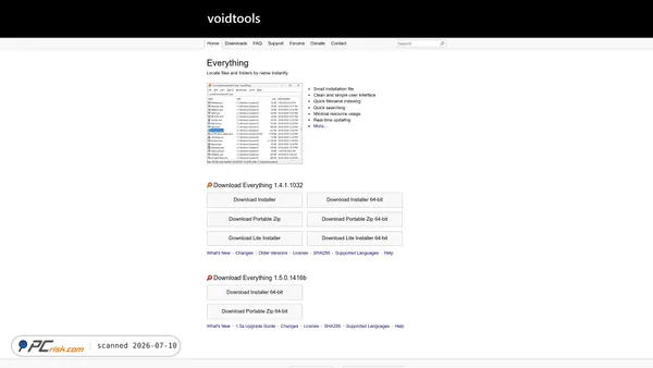 voidtools.com screenshot