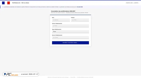 voirclasse.net screenshot