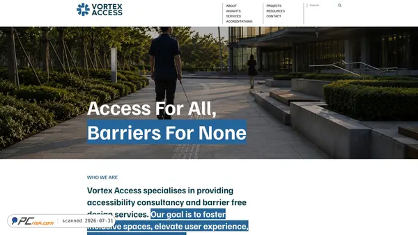 vortexaccess.com screenshot