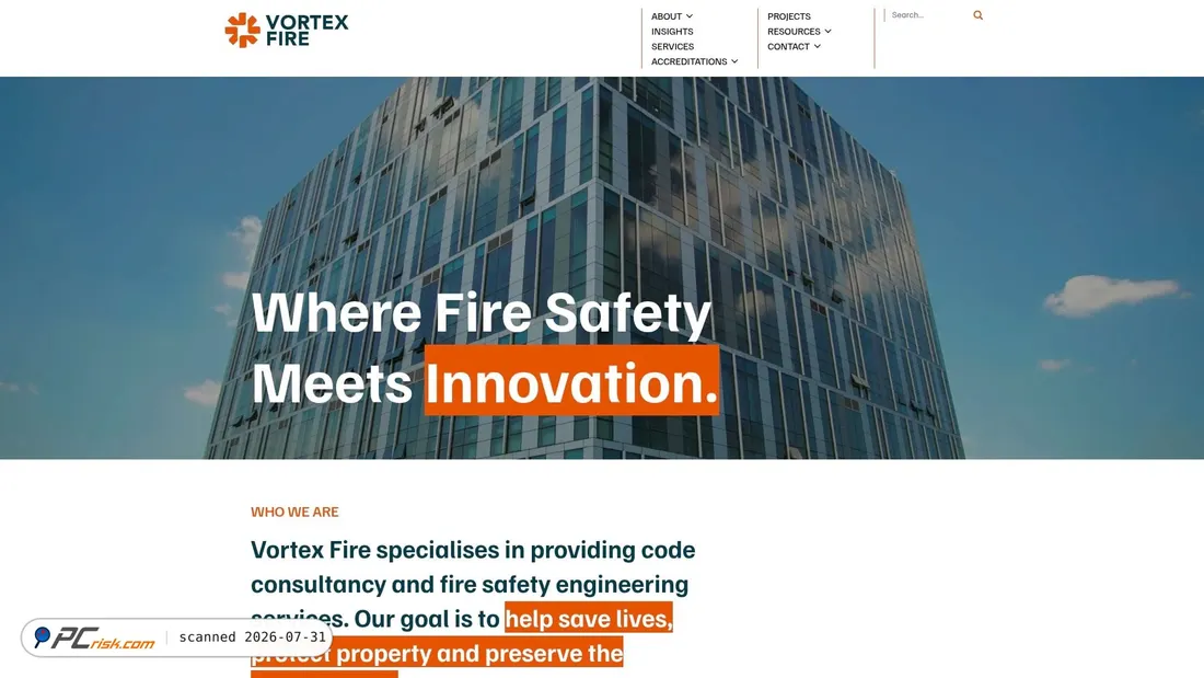 Screenshot of vortexfire.com