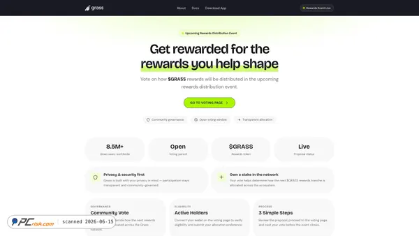 vote-getgrass.app screenshot