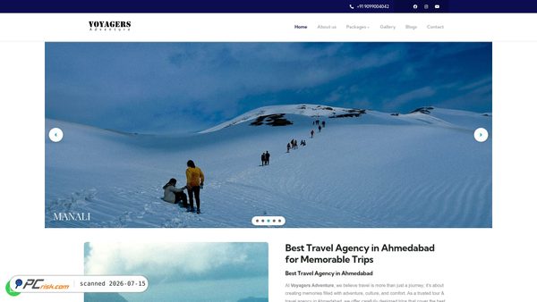 voyagersadventure.com screenshot