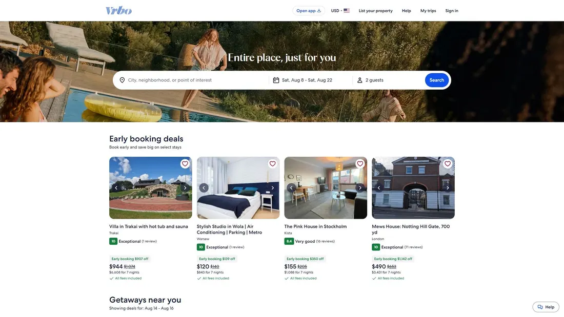 Screenshot van vrbo.com