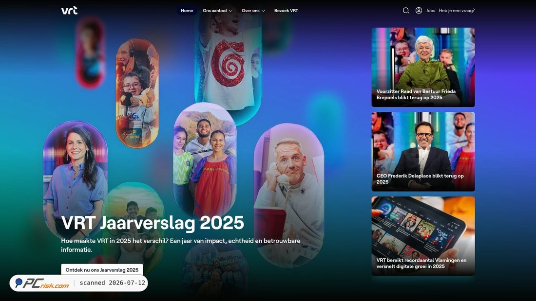 Screenshot of vrt.be