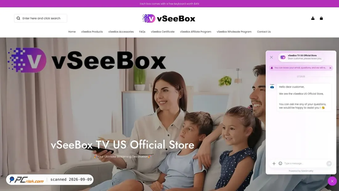 Captura de pantalla de vseeboxtvus.com