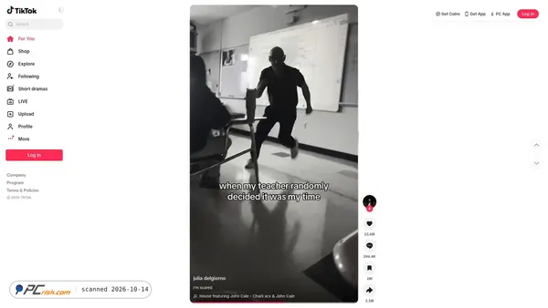 Capture d’écran de vt.tiktok.com