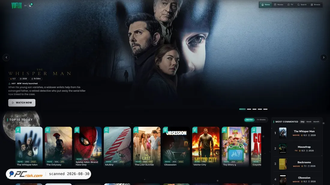 Screenshot von vuflix.co