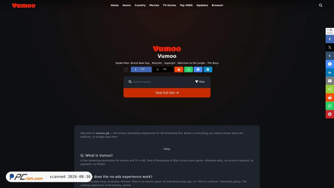 Screenshot von vumoo.gd