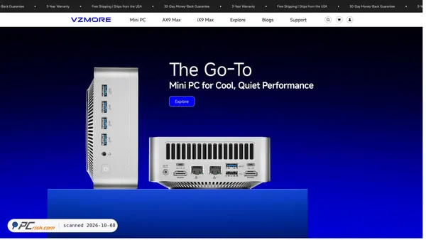 Captura de ecrã de vzmore.com
