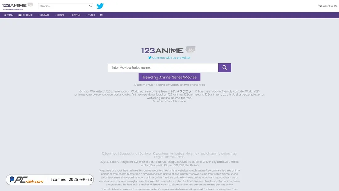 Screenshot von w1.123animes.ru
