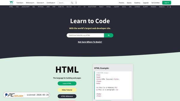 w3schools.com screenshot
