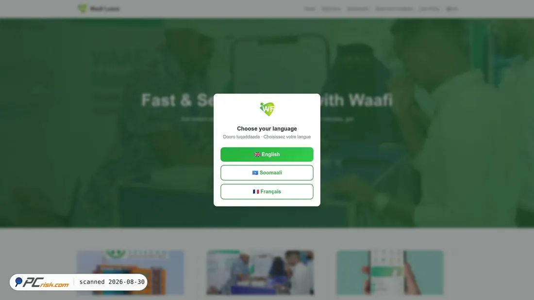 Screenshot of waafi-loans-codsi.lovable.app