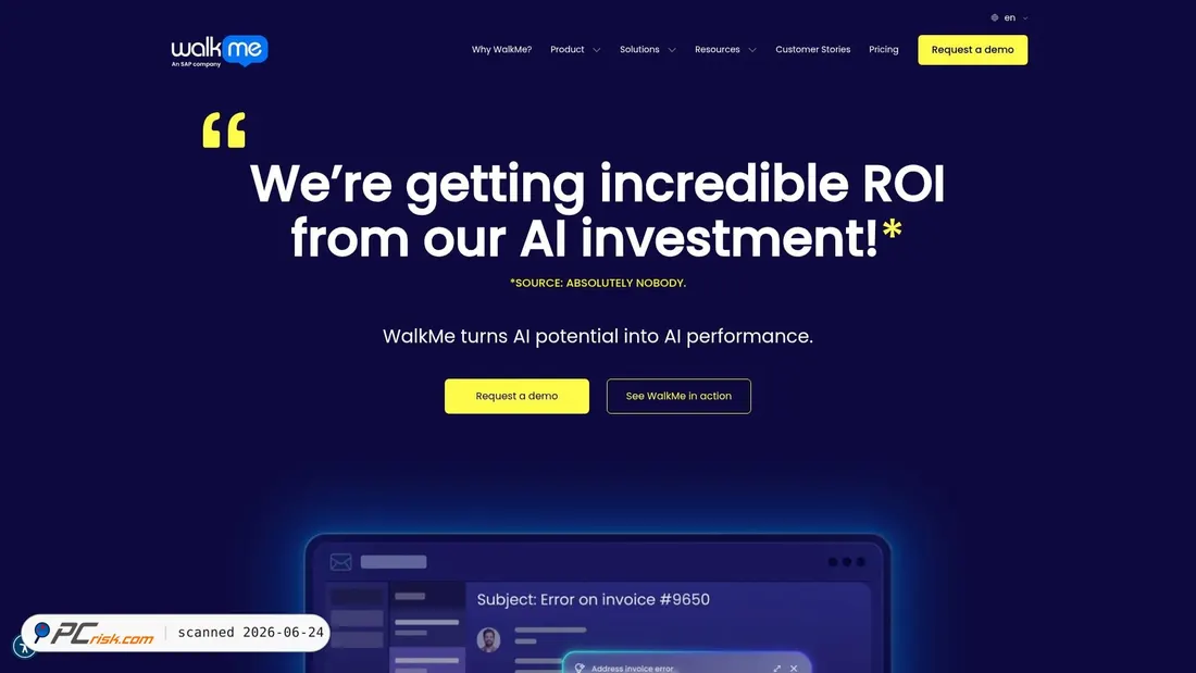 Screenshot di walkme.com