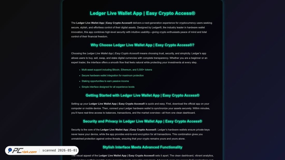 Screenshot of wallet-en-ledgrlive.pages.dev