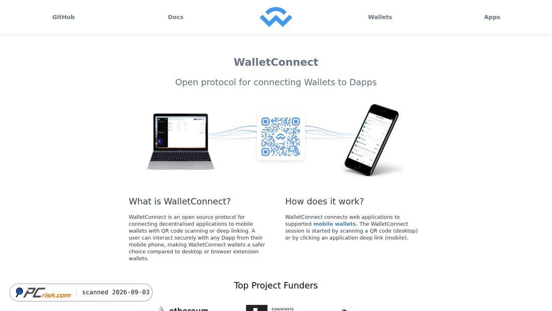Capture d’écran de walletconnect-website.vercel.app
