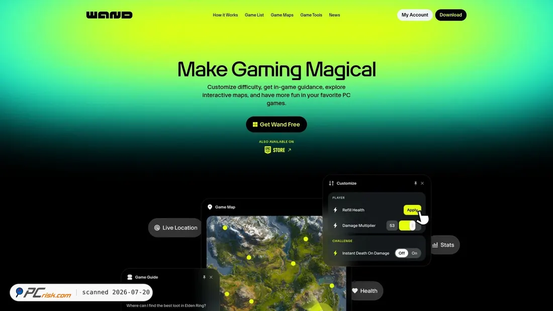 Screenshot of wand.com