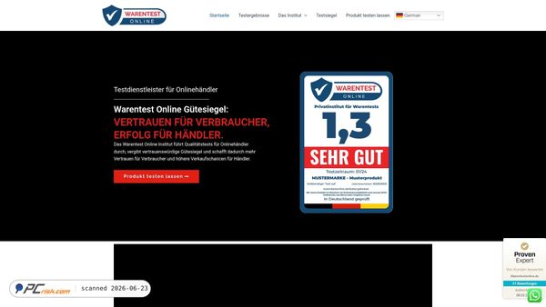 warentestonline.de screenshot