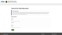 warrants.utah.gov Screenshot