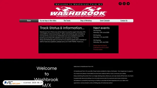 washbrookfarmmx.co.uk screenshot