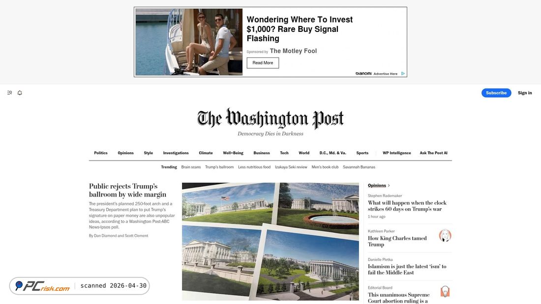 Captura de pantalla de washingtonpost.com