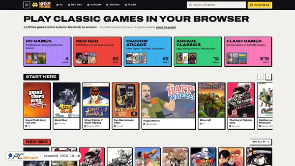 wasmarcade.com screenshot