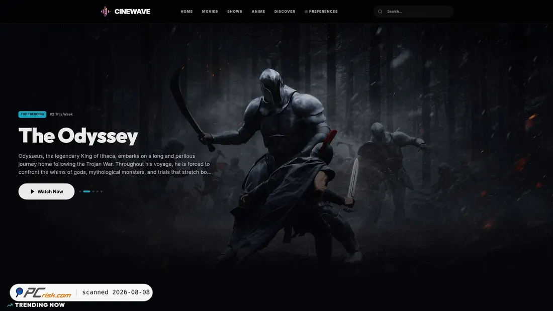 Screenshot of watch.cinewave.qzz.io