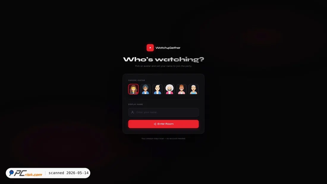 Screenshot of watch4gether.com