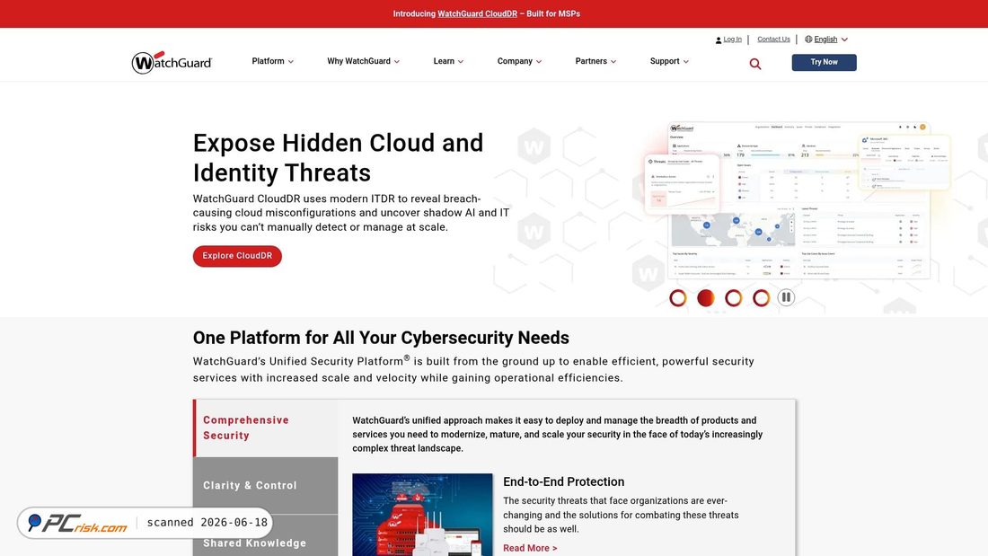 Screenshot of watchguard.com