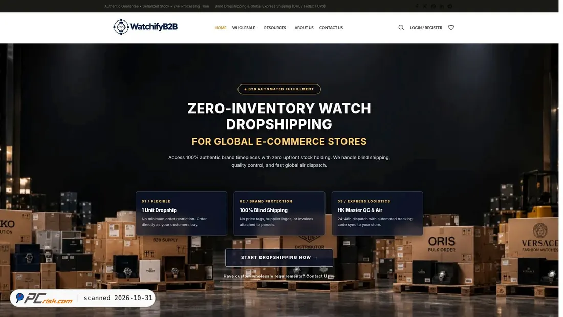 Screenshot di watchifyb2b.com