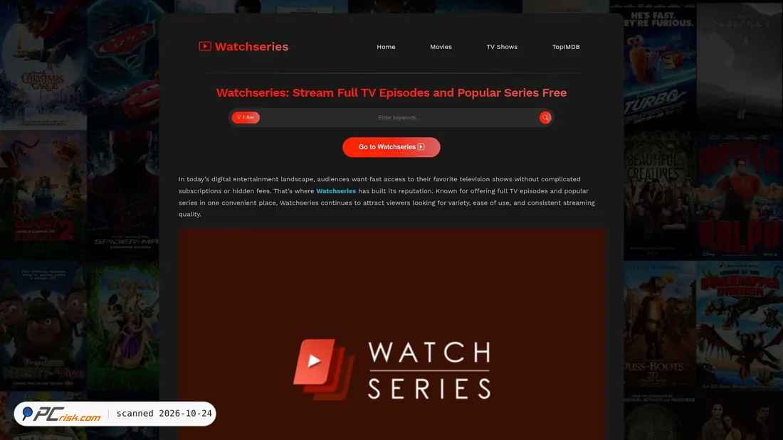 Screenshot von watchserie.world