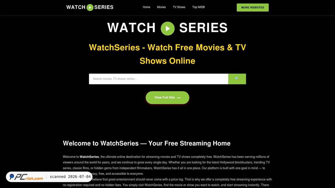 Screenshot of watchseriestv.net